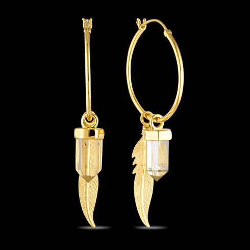 Gypsy Soul Charmed Earrings // Gold