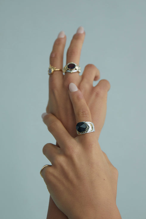 Dark Moon Ring // Black Onyx