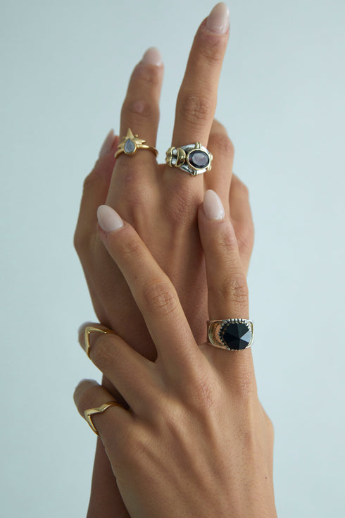 Dark Moon Ring // Black Onyx