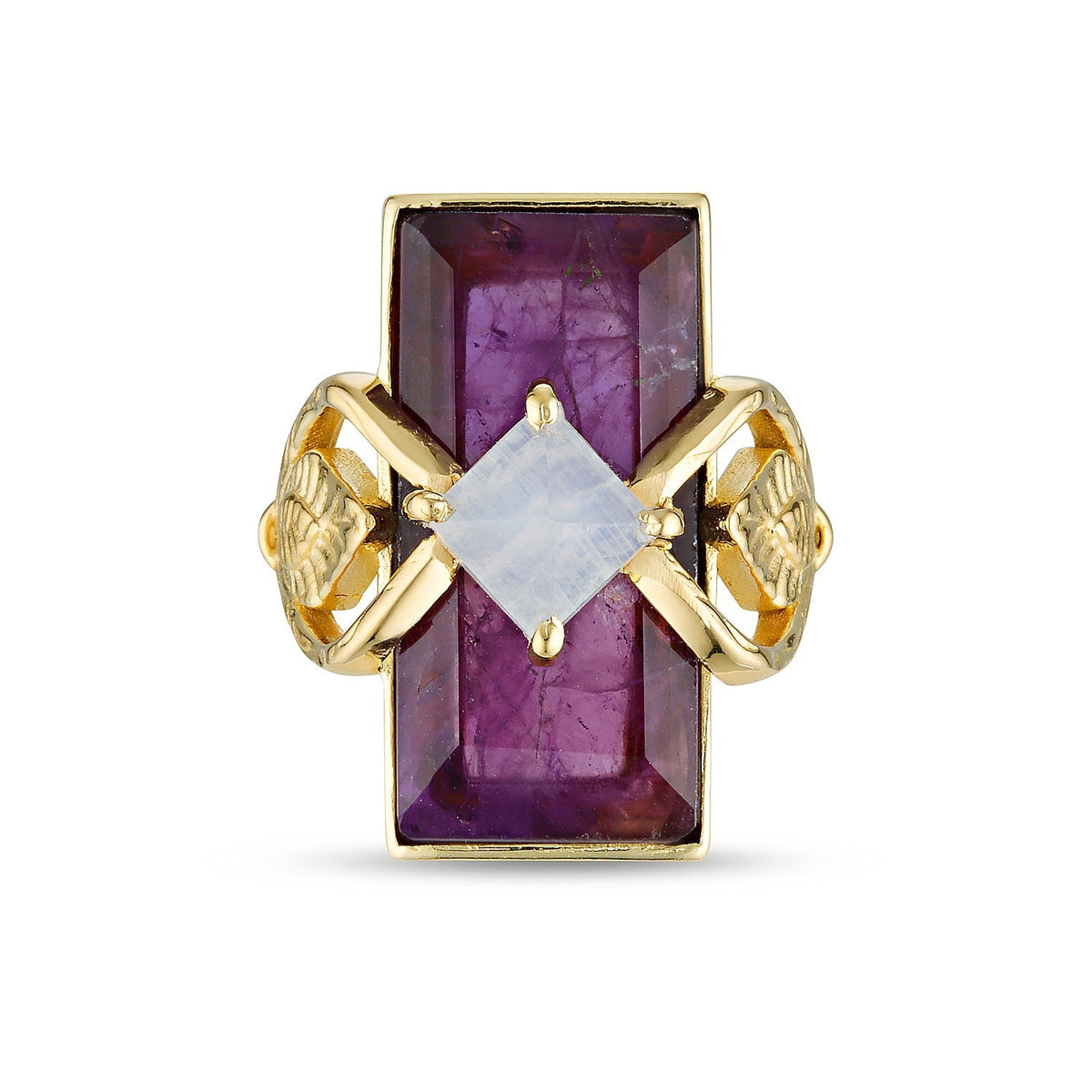 Lotus Ring / Amethyst / Gold – Kyoti